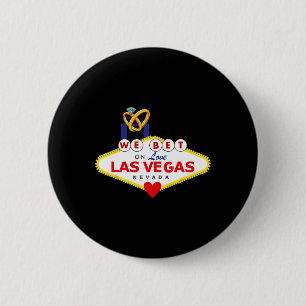 Las Vegas Wedding Bride Groom Matching Dusche Hone Button