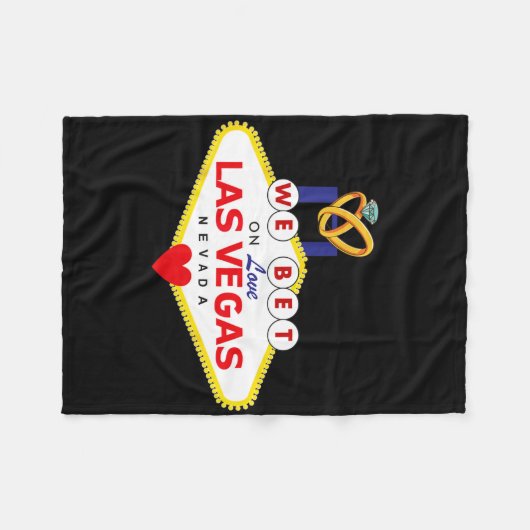 Las Vegas Wedding Bride Groom Matching Dusche Hone Fleecedecke (Vorderseite (Horizontal))