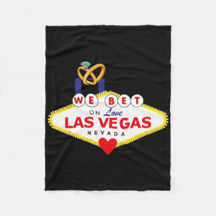 Las Vegas Wedding Bride Groom Matching Dusche Hone Fleecedecke
