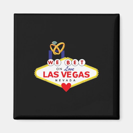 Las Vegas Wedding Bride Groom Matching Dusche Hone Magnet (Vorne)