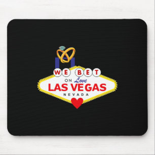Las Vegas Wedding Bride Groom Matching Dusche Hone Mousepad