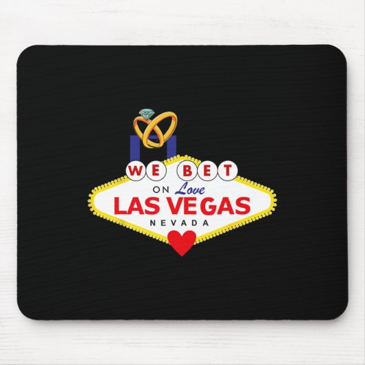 Las Vegas Wedding Bride Groom Matching Dusche Hone Mousepad (Vorne)