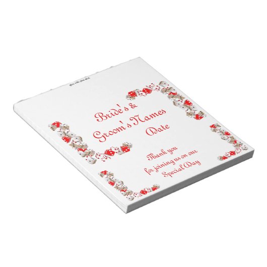 Las Vegas Wedding Candy Bar Wrapper Gastgeschenk Notizblock (angewinkelt)