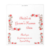 Las Vegas Wedding Candy Bar Wrapper Gastgeschenk Notizblock (Vorderseite)