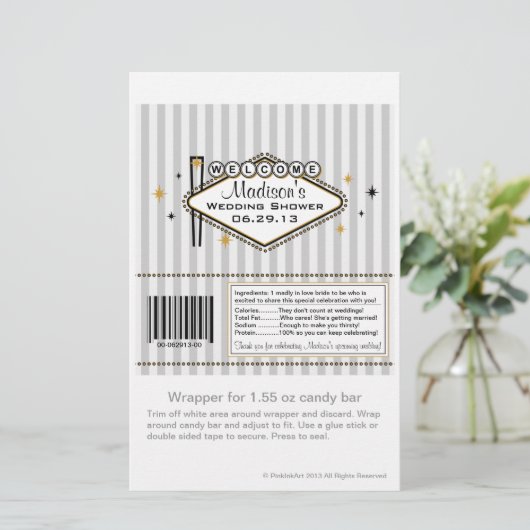 Las Vegas Wedding Candy Wrapper (Stehend Vorderseite)