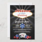 Las Vegas Wedding Casino Party Einladung (Vorderseite)