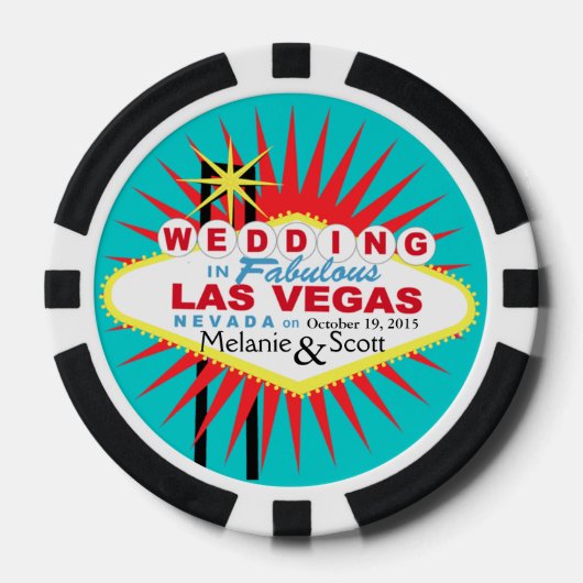 Las Vegas Wedding Casino Pokerchips (Vorderseite)