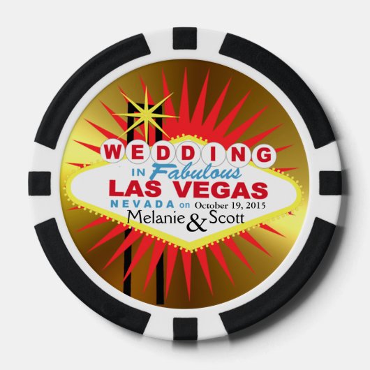 Las Vegas Wedding Casino Pokerchips (Vorderseite)