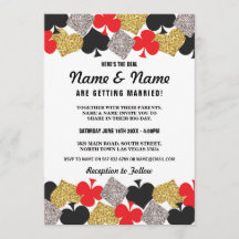 Las Vegas Wedding Casino Royale Party Einladung