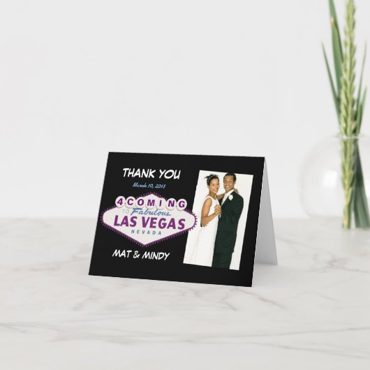 Las Vegas Wedding danke Ihnen Foto Cards (Vorderseite)