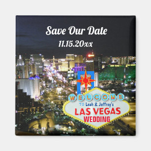 Las Vegas Wedding Date Begrüßungszeichen Magnet