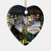 Las Vegas Wedding Date Keramik Ornament (Rechts)