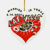 Las Vegas Wedding Date Keramik Ornament (Hinten)