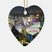 Las Vegas Wedding Date Keramik Ornament (Links)