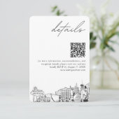 Las Vegas Wedding Details QR Code Klein Begleitkarte (Stehend Vorderseite)