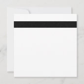 Las Vegas Wedding Dice Thema Weiß und Schwarz Einladung (Rückseite)