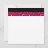 Las Vegas Wedding Dice Theme Hot Pink Imitats Glit Einladung (Rückseite)