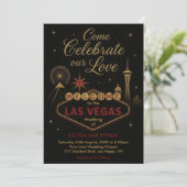 Las Vegas Wedding Einladung (Stehend Vorderseite)