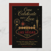 Las Vegas Wedding Einladung (Vorne/Hinten)