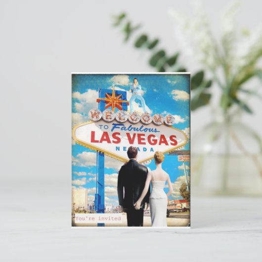 Las Vegas Wedding Einladung (Stehend Vorderseite)
