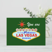 Las Vegas Wedding Einladung GREEN (Stehend Vorderseite)