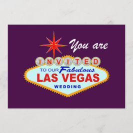 Las Vegas Wedding Einladung LILA