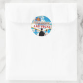 Las Vegas Wedding Einladung Runder Aufkleber (Tasche)