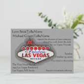 Las Vegas Wedding Einladung Silbergrau (Stehend Vorderseite)