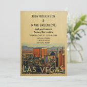 Las Vegas Wedding Einladung Vintag Vegas Einladung (Stehend Vorderseite)