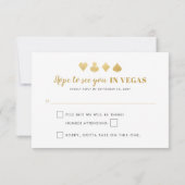 Las Vegas Wedding Elegantes Rosa Gold RSVP Karte (Rückseite)
