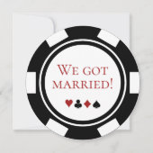 Las Vegas Wedding Elopement Ankündigung Poker (Vorderseite)
