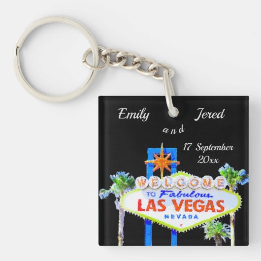 Las Vegas Wedding FavorKeychain Schlüsselanhänger (Vorderseite)