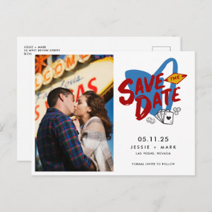 Las Vegas Wedding Foto Save the Date Ankündigungspostkarte