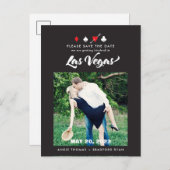 Las Vegas Wedding Foto Save the Date Postkarte (Vorne/Hinten)