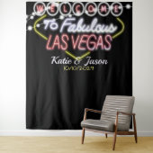 Las Vegas Wedding Foto Stand Empfang Hintergrund Wandteppich (Beispiel)