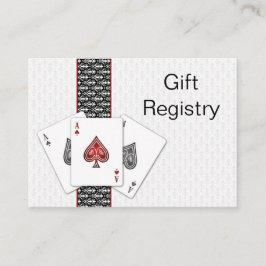 Las Vegas wedding Gift Registrierkarte Begleitkarte