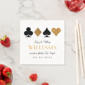 Las Vegas Wedding Gold und Black Cocktail Napkin Serviette (Beispiel)