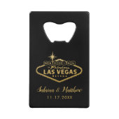 Las Vegas Wedding Gold und Black Geldbeutel Flaschenöffner (Vorderseite)