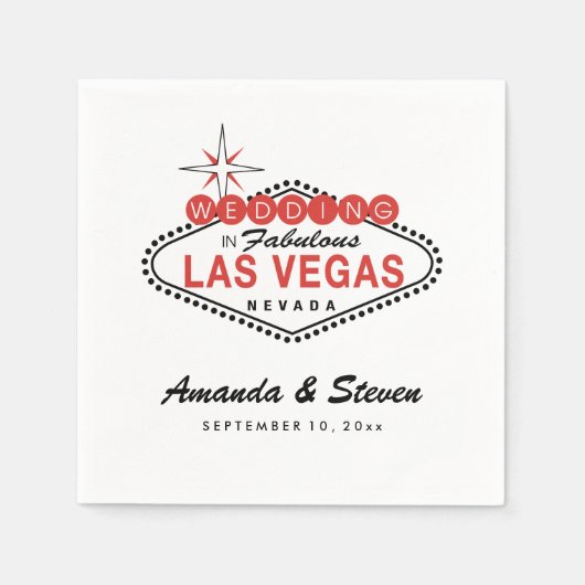 Las Vegas Wedding | Hochzeitspapier Napkins Serviette (Vorderseite)
