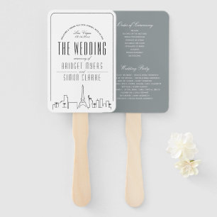 Las Vegas Wedding   Hochzeitsprogramm Hand Fan Fächer