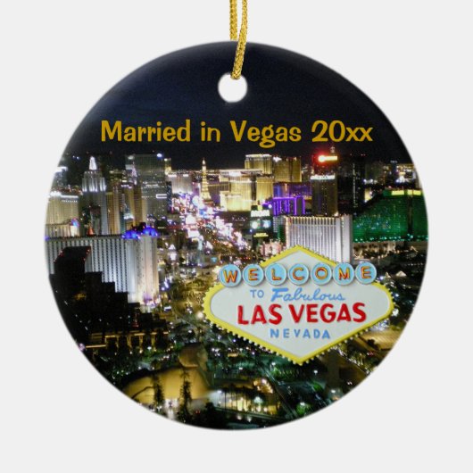 Las Vegas Wedding Holiday Ornament (Vorne)