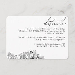 Las Vegas Wedding Hotel Zimmerblockdetails Begleitkarte