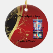 Las Vegas Wedding Jackpot Keramik Ornament (Hinten)