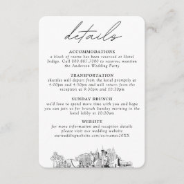 Las Vegas Wedding kleine vertikale Details Begleitkarte