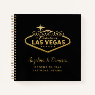 Las Vegas Wedding Lässiges Gästebuch Notizblock