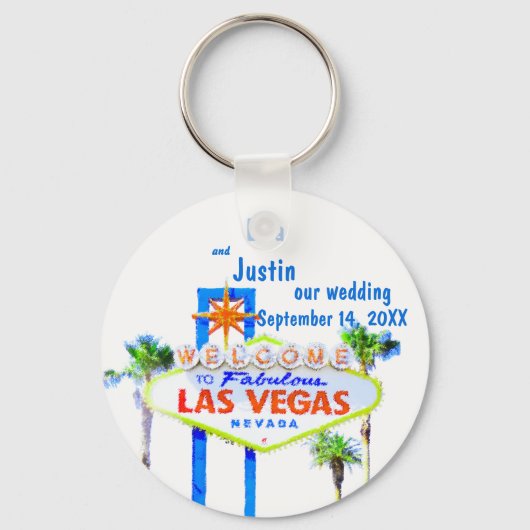 Las Vegas Wedding Memento Schlüsselanhänger (Vorderseite)