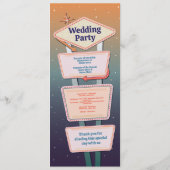 Las Vegas Wedding Menu - Parco delle camelie Casin Programm (Rückseite)