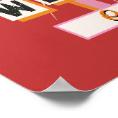 Las Vegas Wedding Mod Retro Begrüßungszeichen Poster (Ecke)