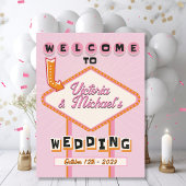Las Vegas Wedding Mod Retro Begrüßungszeichen Poster