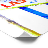 Las Vegas Wedding Party Sign Poster (Ecke)